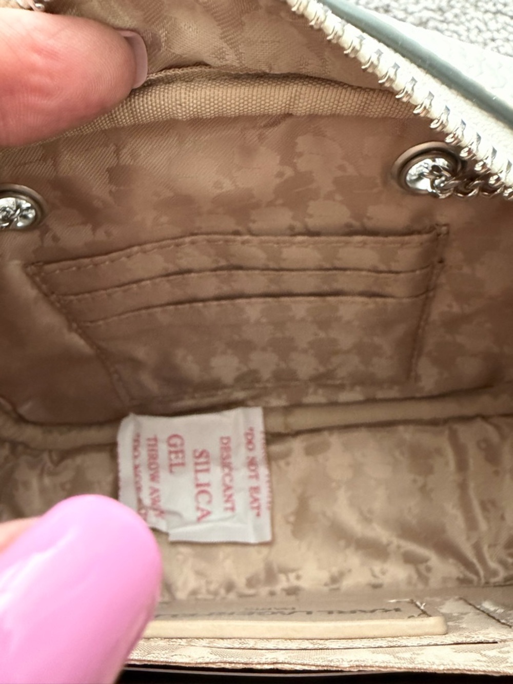 Karl Lagerfeld Paris Meuricel mini leather handbag NWT - Picture 6 of 15